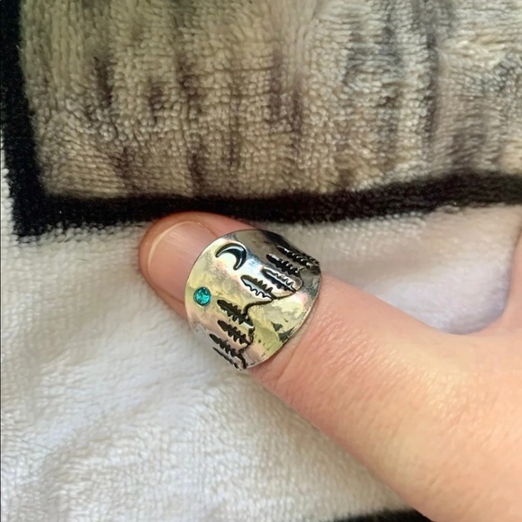 1 LEFT! ๐ BOHO Mountain Engraved CZ Gem Ring ๐ - Picture 8 of 12